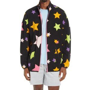 Bp. Be Proud Gender Inclusive Fleece Zip Jacket In Black Shooting Star sz XS NWT